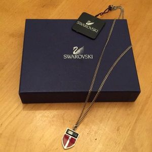 Swarovski New England Red Black Pendant Necklace